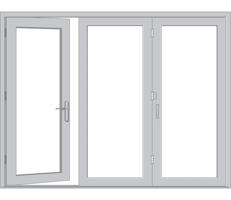 Dubuque Pella Reserve Series Traditional Bifold Patio Door