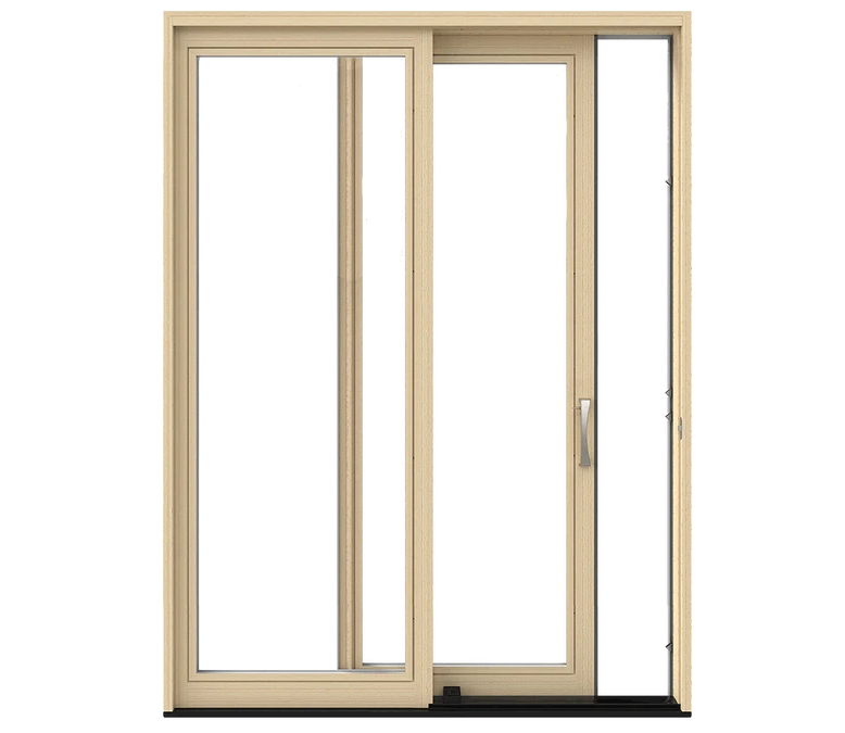 Dubuque Pella Lifestyle Series Wood Sliding Patio Doors